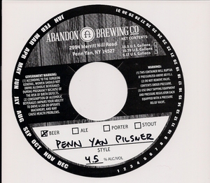 Penn Yan Pilsner February 2016