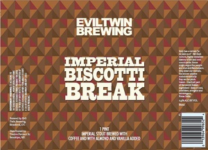 Evil Twin Brewing Imperial Biscotti Break March 2016