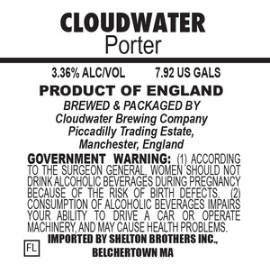Cloudwater Porter March 2016