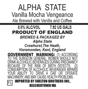 Alpha State Vanilla Mocha Vengeance March 2016