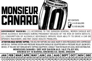 10 Barrel Brewing Co. Monsieur Canard March 2016