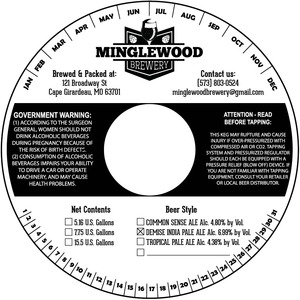 Minglewood Brewery Demise IPA