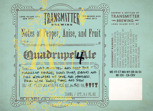 Transmitter Brewing A4 Qaudrupal Ale