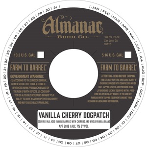 Almanac Beer Co. Vanilla Cherry Dogpatch March 2016