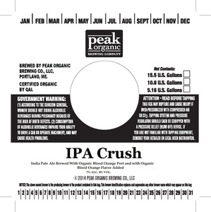 Peak Organic IPA Crush March 2016