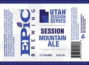 Epic Brewing Company Utah Session Series Mountain Ale March 2016