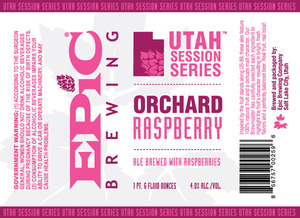 Epic Brewing Company Orchard Raspberry March 2016