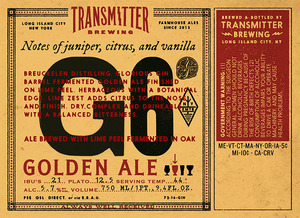 Transmitter Brewing G6 Golden Ale March 2016