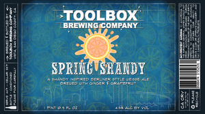 Toolbox Brewing Company Spring Shandy March 2016