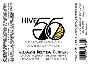 Allagash Brewing Company Hive 56 March 2016