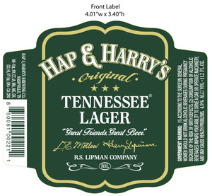 Hap & Harry's Tennessee Lager