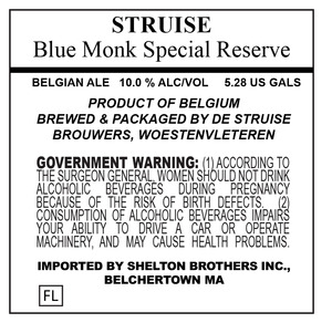 De Struise Blue Monk Special Reserve March 2016