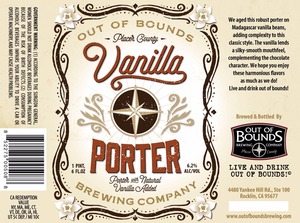 Out Of Bounds Brewing Company Vanilla Porter March 2016