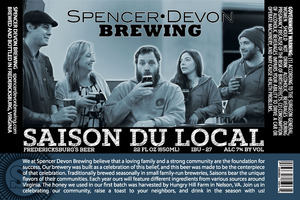 Spencer Devon Brewing Saison Du Local March 2016