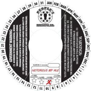 People's Brewing Company Notorious Bip March 2016