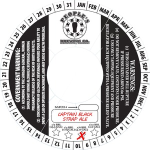 People's Brewing Company Captain Black Strap March 2016