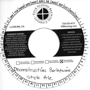 Four Seasons Brewing Company, Inc. Deconstruction Barleywine