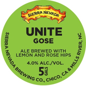 Sierra Nevada Unite Gose March 2016