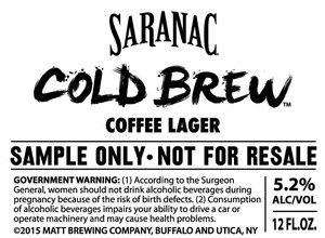 Saranac Cold Brew Coffee Lager