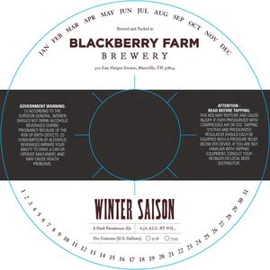 Blackberry Farm Winter Saison March 2016