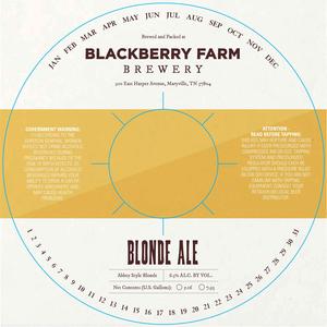 Blackberry Farm Blonde Ale March 2016