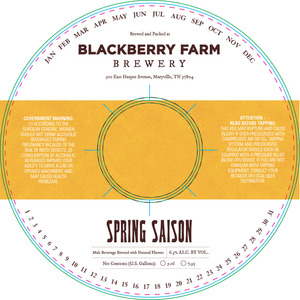 Blackberry Farm Spring Saison