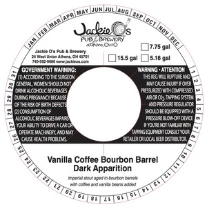 Jackie O's Vanilla Coffee Bourbon Barrel Dark Appra