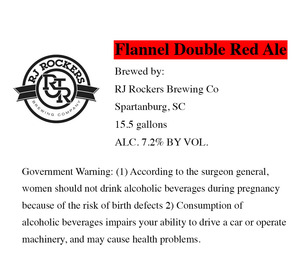 Rj Rockers Brewing Company Flannel Double Red March 2016