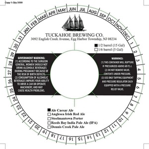 Tuckahoe Brewing Company Ale Caesar Ale