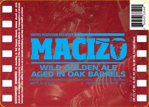 Macizo Wild Golden Ale Aged In Oak Barrels March 2016