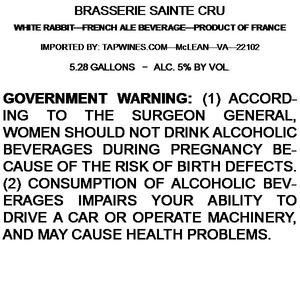 Brasserie Saint Cru White Rabbit March 2016