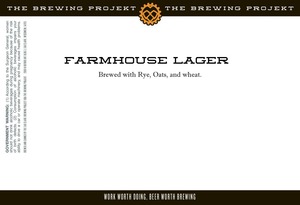 Farmhouse Lager March 2016
