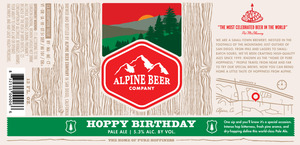 Alpine Beer Company Hoppy Birthday March 2016