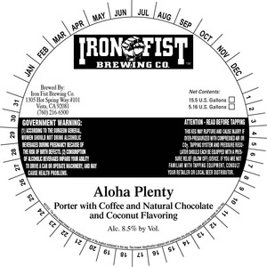 Iron Fist Brewing Aloha Plenty