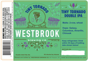 Westbrook Brewing Company Tiny Tornado Double IPA March 2016