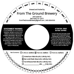 From The Ground Brewery Bar And Chain Stout March 2016