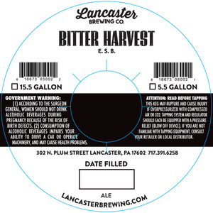 Lancaster Brewing Co. Bitter Harvest March 2016