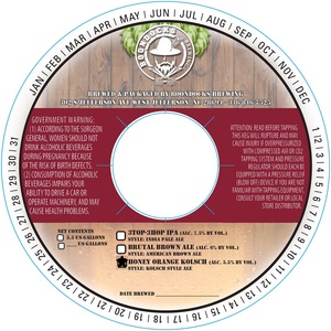 Boondocks Brewing Honey Orange Kolsch