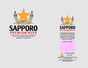 Sapporo Premium Beer March 2016