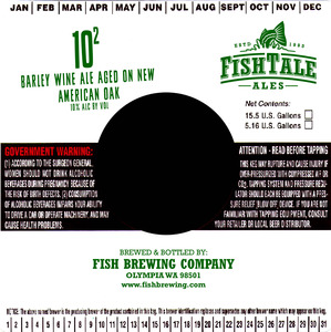 Fish Tale Ales 10^2 Barley Wine March 2016