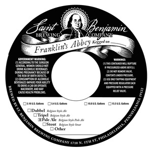 Franklin's Abbey Pale Ale March 2016