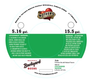 Mother's Brewing Cucumber Saison