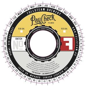 Fullsteam Brewery Paycheck