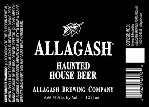 Allagash Brewing Company Haunted House Beer