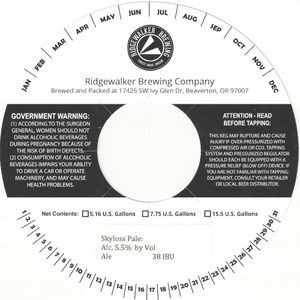 Ridgewalker Brewing Company Skyloss Pale