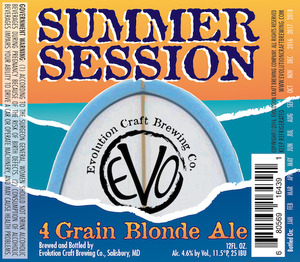 Evolution Craft Brewing Company Summer Session 4 Grain Blonde Ale