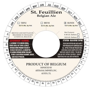 St. Feuillien Blonde March 2016