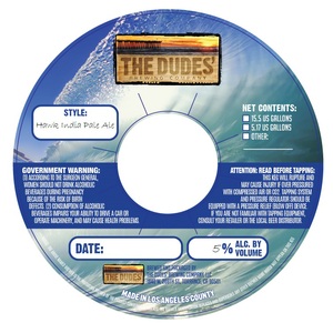 The Dudes' Brewing Company Hawk India Pale Ale March 2016