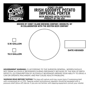 Coney Island Irish Goodbye Potato Imperial Porter March 2016