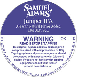 Samuel Adams Juniper IPA March 2016